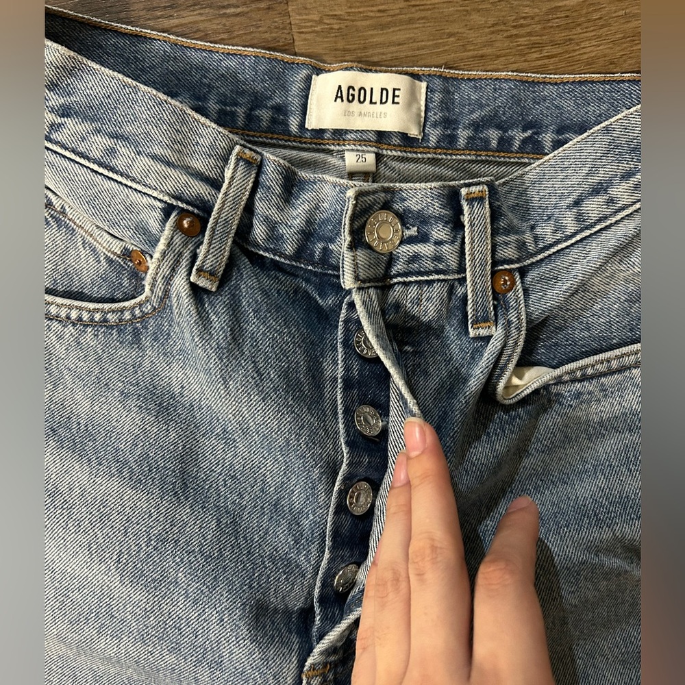 Agolde Riley High Rise Straight Crop Jeans - Picture 5 of 5